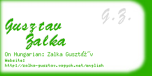 gusztav zalka business card